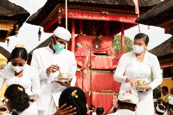 Health Protocols in Bali Temple