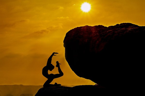 sunset yoga asana bali