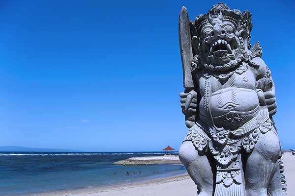 Stone Carving Statue Bali Beach