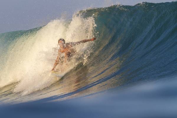Bali Surfer in Barrel